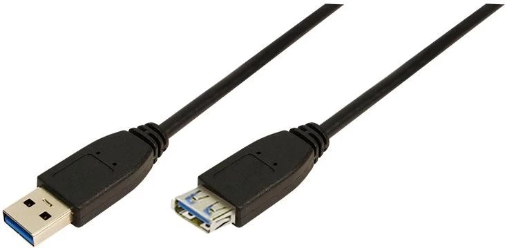Podaljšek USB 3.0 LogiLink, 2,0 m, črn