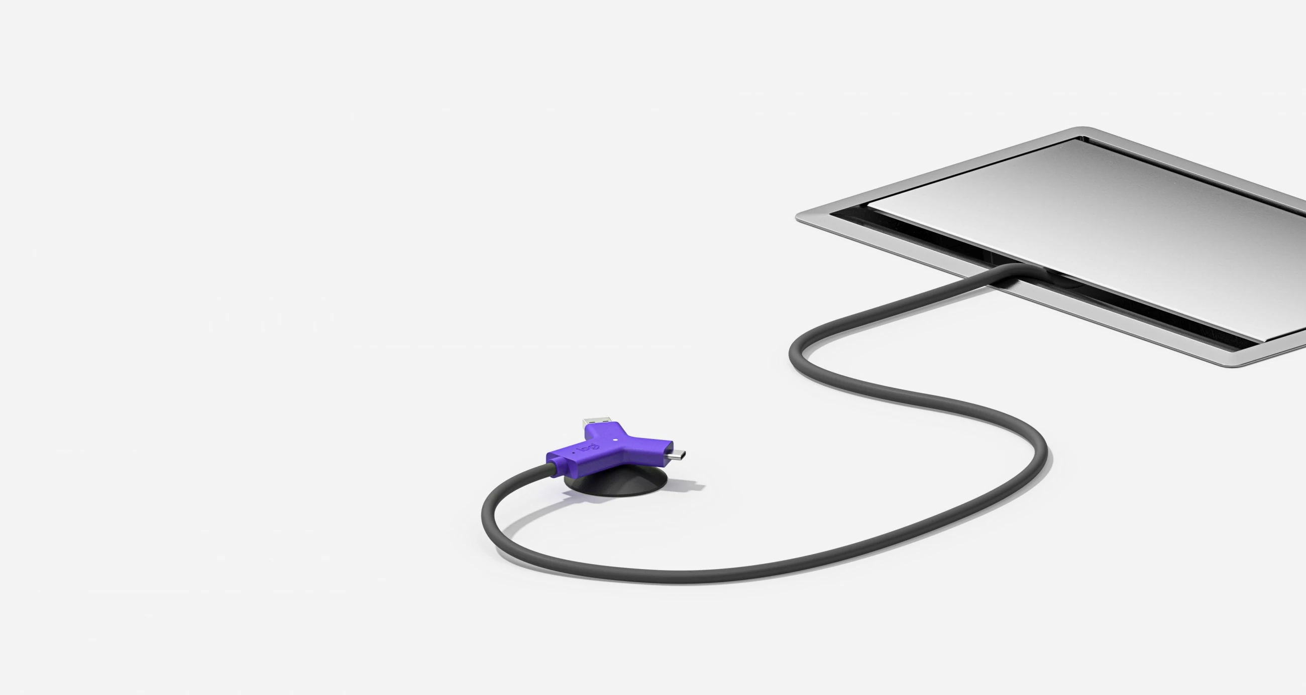 AV oddajnik in sprejemnik Swytch, 3840 x 2160, z žico, črn/vijoličen, Logitech