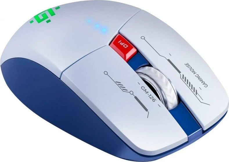 Optični brezžični miš Defender GM-126 TISA, 1600 DPI, 6 gumbov, bela