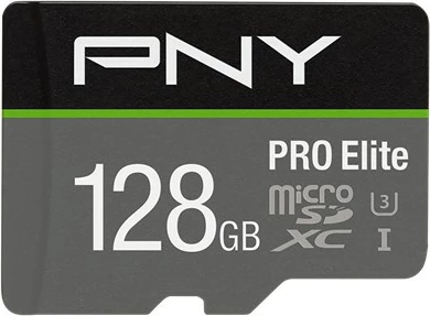 Kartica spomina PNY PRO Elite 128GB microSDXC, Class 10 UHS-I U3, črno/siva