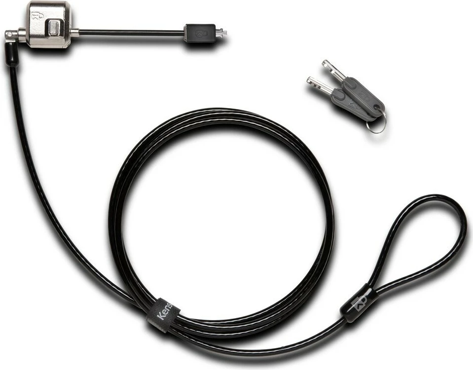 Varnostna ključavnica MiniSaver, Kensington, 1,8 m, ključ, jekleni karbon, črna