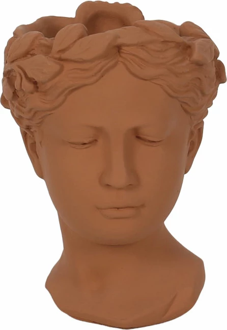 Dekorativna vaza, cement, terrakota, 15.5x14.5x21.5 cm CEM