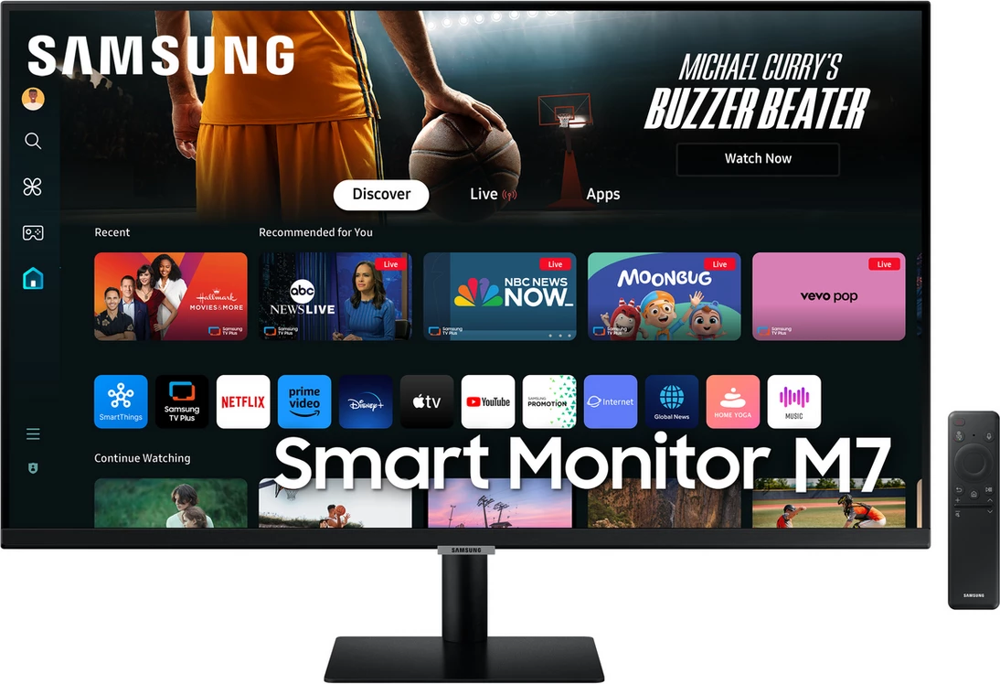 32-palčni pametni monitor Samsung S32DM700UU / LS32DM700UUXEN, črn