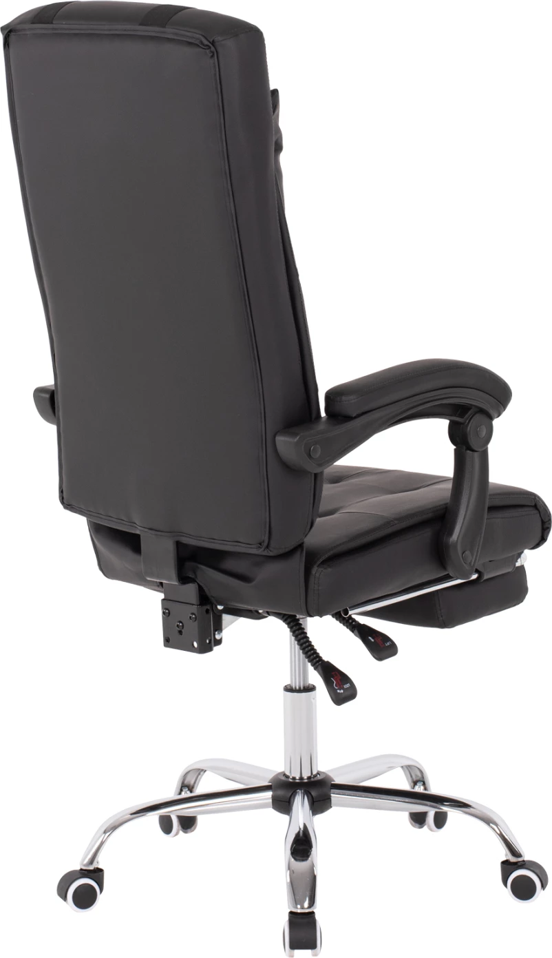 Izvršni pisarniški stol FH1057.11 črn z zložljivim naslonom za noge 58x71x128Hcm