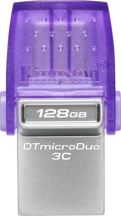 USB ključek Kingston, USB Type-A/C 3.2 Gen 1, 64 GB, vijoličen/srebrn
