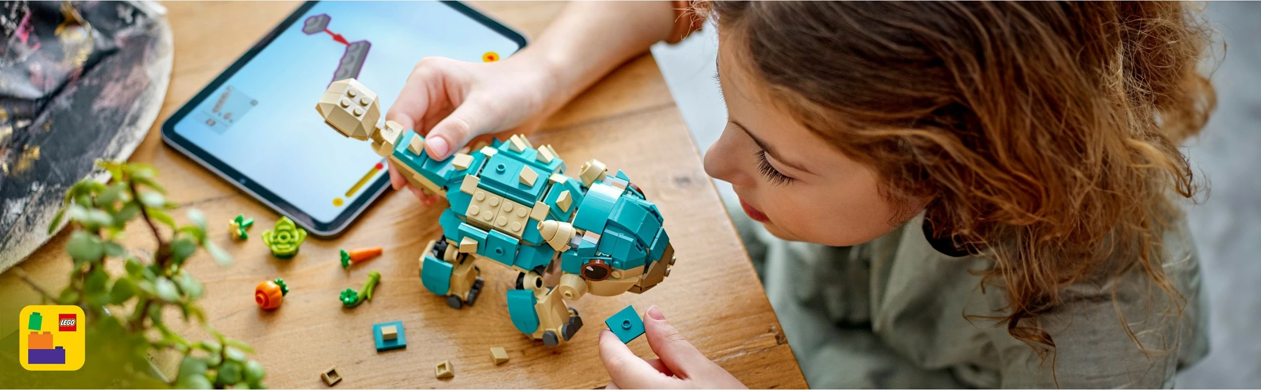 Set gradnje: mladi Ankylosaurus Bumpy (LEGO Jurassic World 76962), večbarven