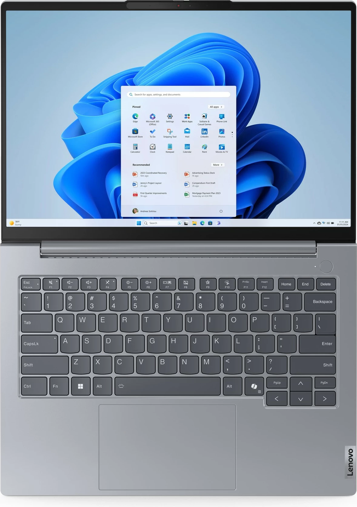 Prenosnik Lenovo ThinkBook 14 G7 IML, Intel Core Ultra 5, 16GB RAM, 512GB SSD, 14 inch, Arctic Grey