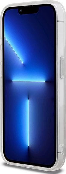 Ovitek z vzorcem šaha in potiskanimi črtami, DKNY IML MagSafe za iPhone 13 Pro/13, bež