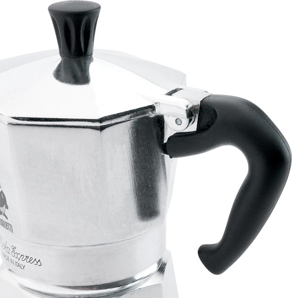 Kavni kuhalnik Moka Express Bialetti, alumin, črn