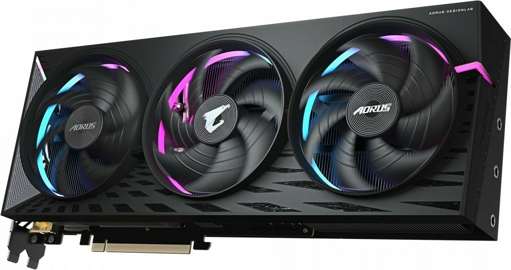 Grafična kartica Radeon RX 9070 XT AORUS ELITE Gigabyte, 16 GB GDDR6, 256-bit, 3 ventilatorji, črna