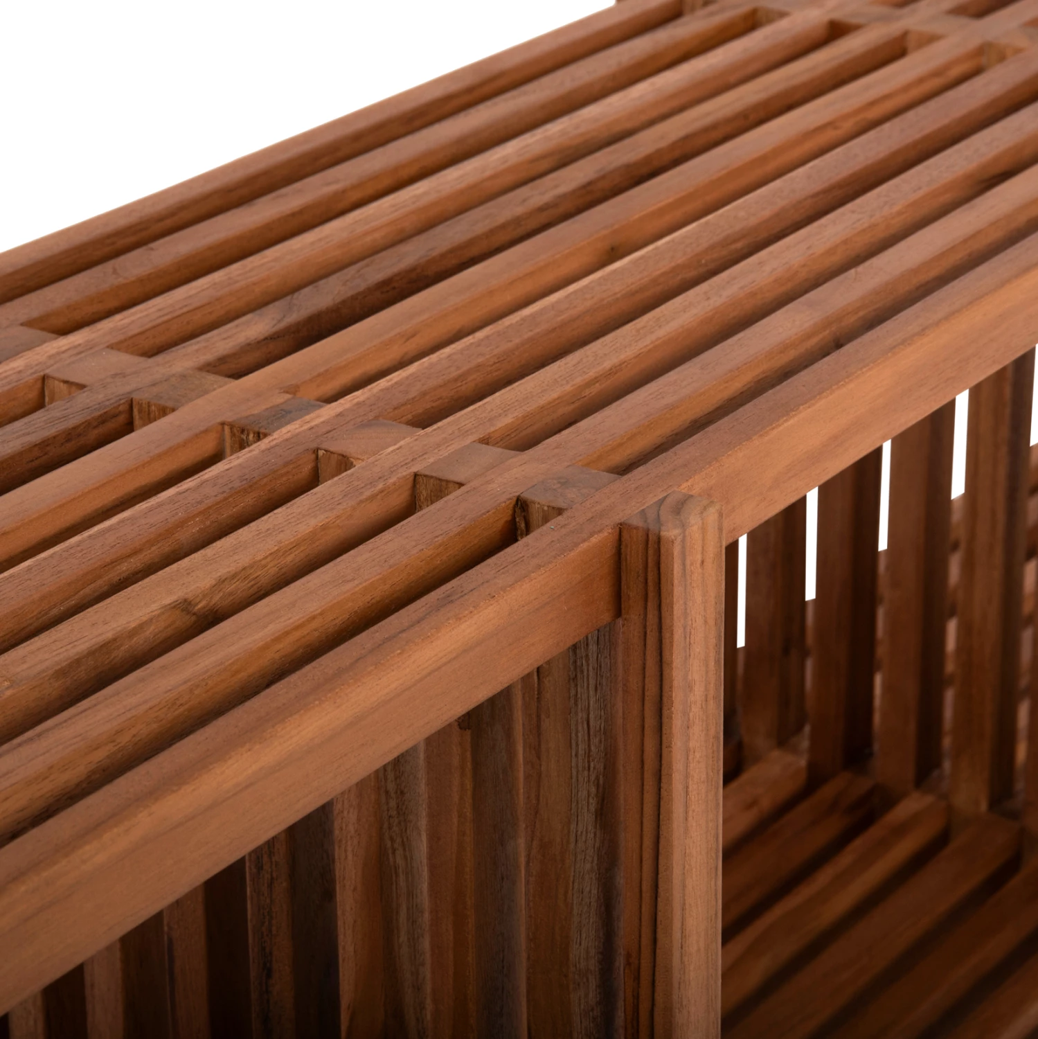 Konzola NYA FH9831 iz masivnega tikovega lesa v naravni barvi 130x29,5x46H cm