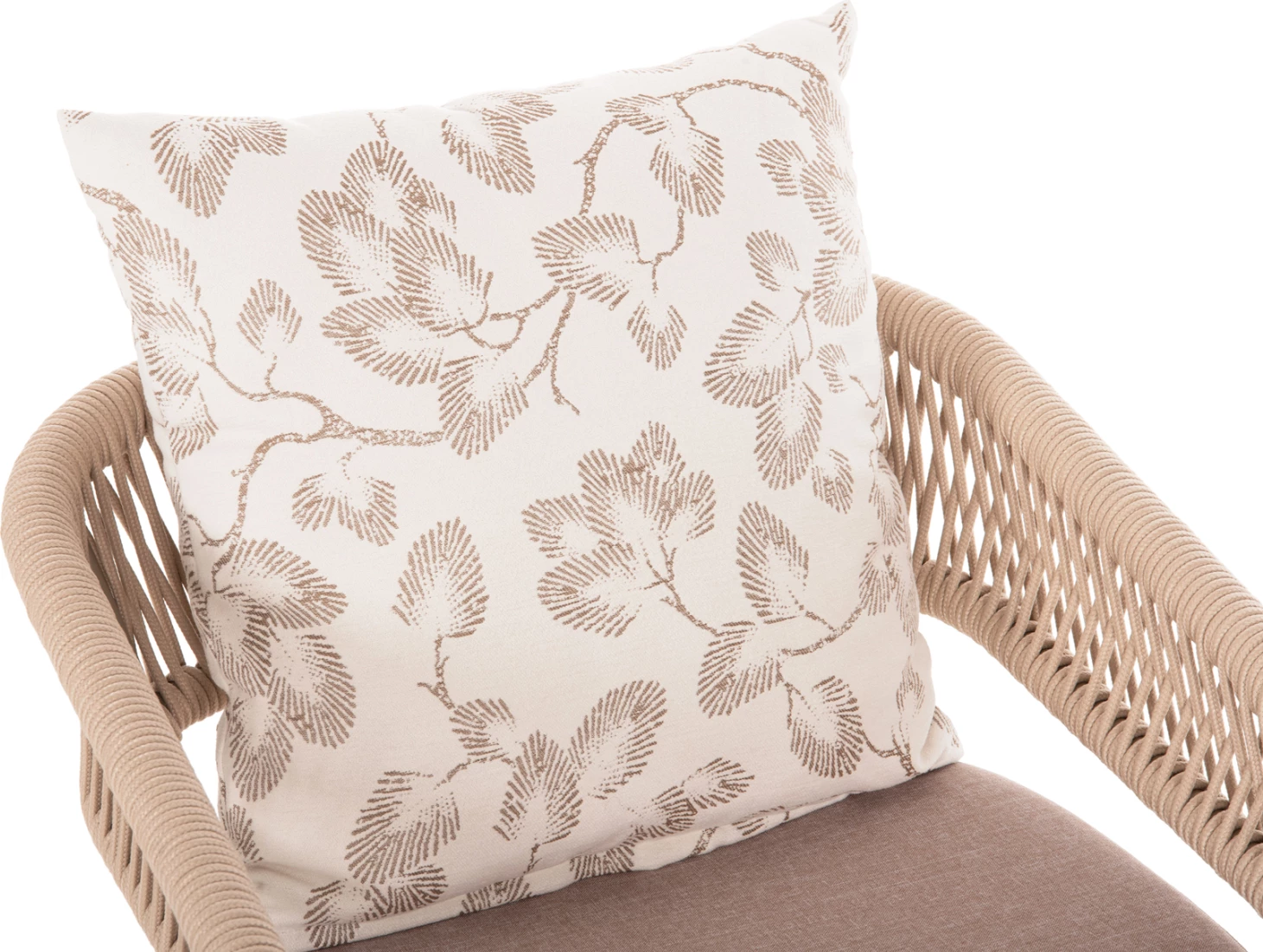 Aluminijasti naslanjač CAMDEN FH6141.04 z blazino z vzorcem - kapučino 56x60x72-87H cm