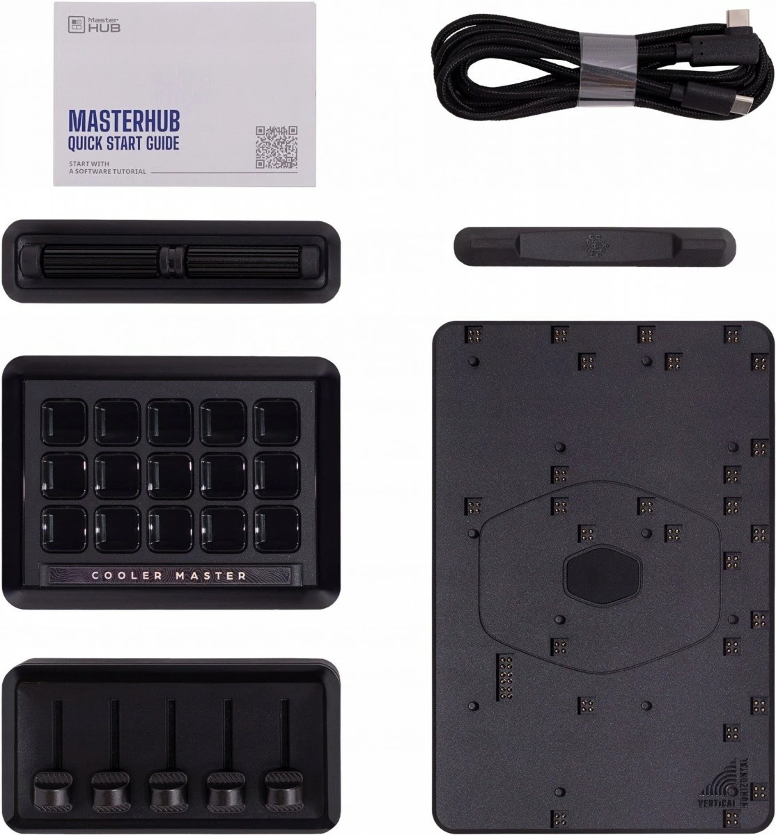 Modularen komplet dodatkov za ustvarjanje vsebin in streamanje, Cooler Master Master Hub Stream Kit, za PC, črn