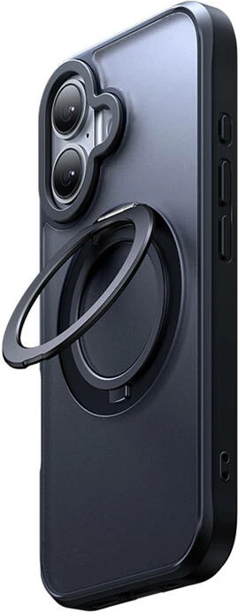 Ovitek za telefon McDodo PC-4930 za iPhone 16 z MagSafe in držalom, črn