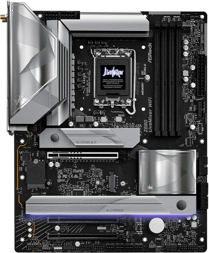 Plošča za matično ploščo ASRock Z890 LiveMixer WiFi, ATX, Sockel 1851