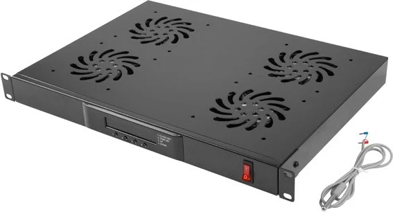 Panel za hlajenje za 19" omaro Lanberg AK-1503-B, 1U