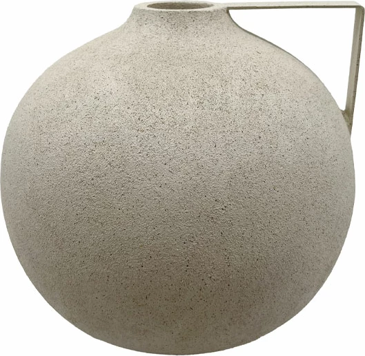 Vaza ANFORA, poliresin, bež, 21,5x21,5x20 cm