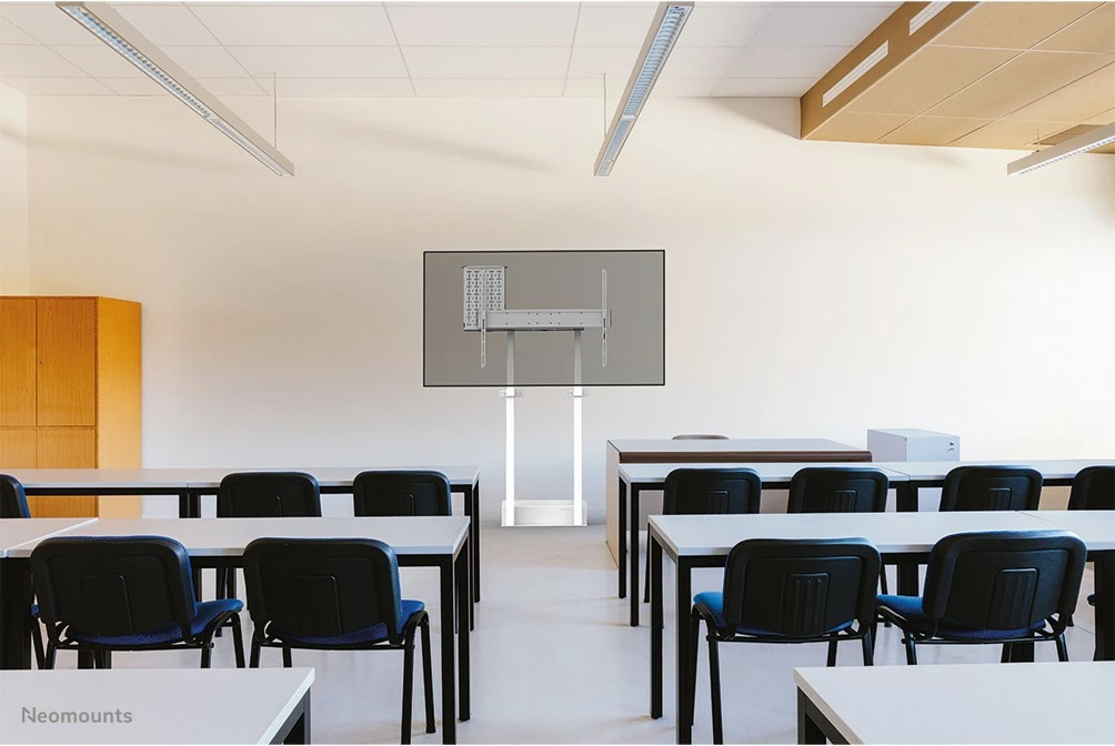 Motorni stenski nosilec za TV do 100'', Newstar WL55-875WH1, bel