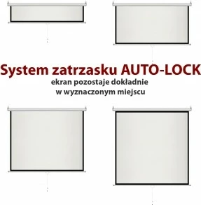 Projekcijski zaslon ART ER M96 1:1, 96", 244x244 cm, ročni, bel