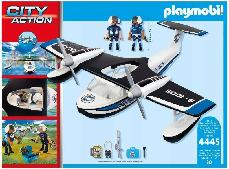 Igralni set policijsko plovilo, Playmobil City Action 4445, 30 kosov
