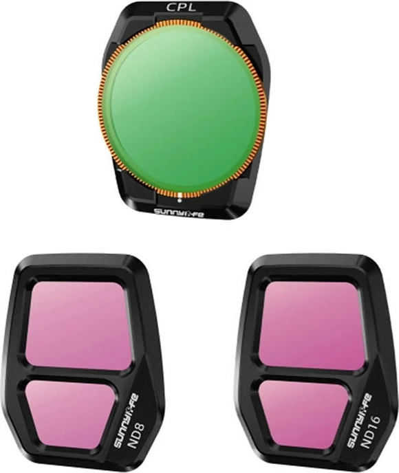 Komplet filtrov za dron, CPL+ND8+ND16 — Sunnylife A3S-FI925 za AIR 3S, 3 kosi