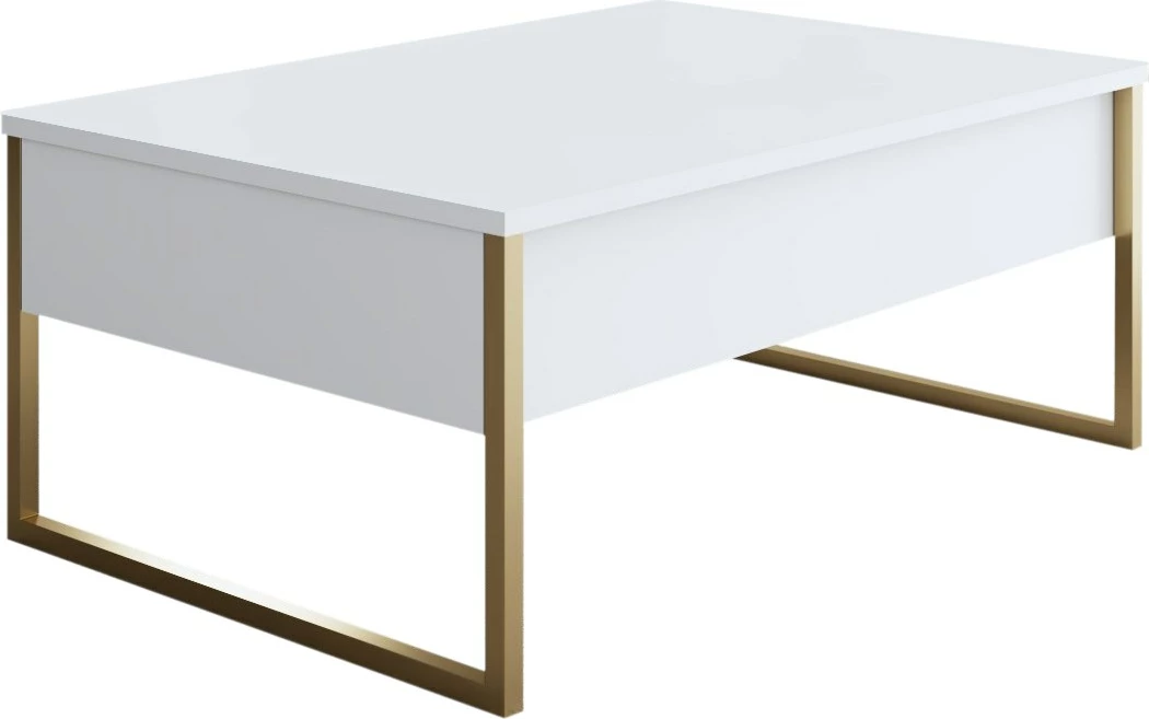 Set pohištva za dnevno sobo, Skye Decor, bela in zlata, Luxe