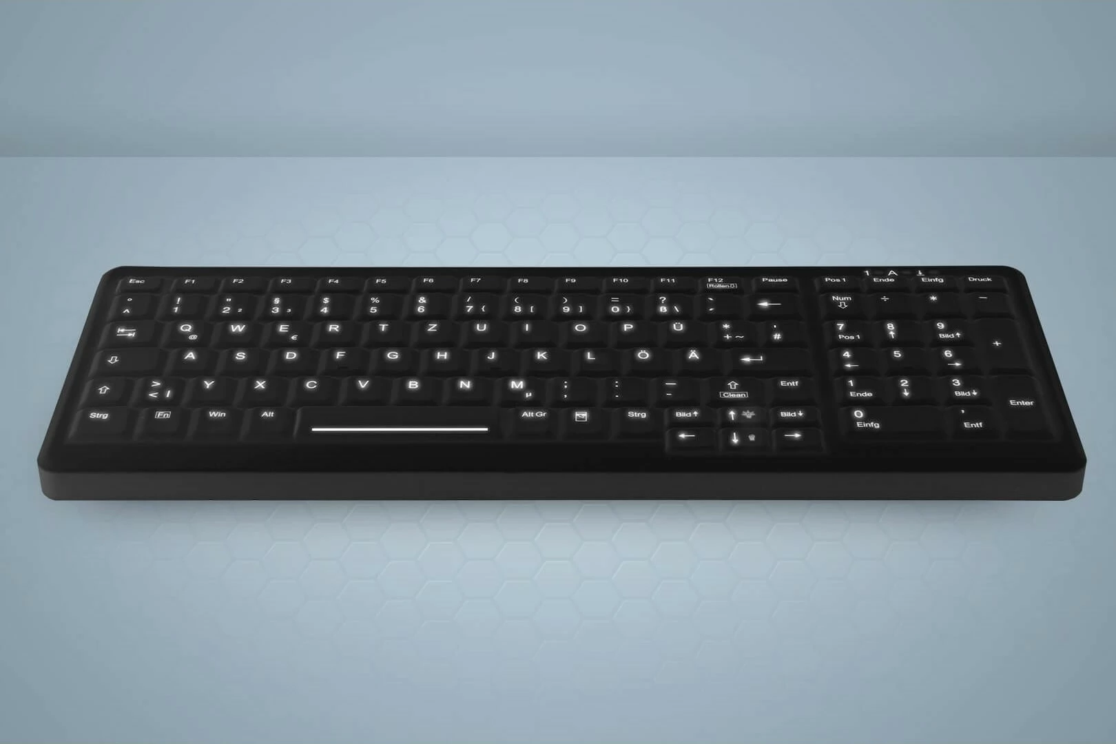 Medicinska tipkovnica Cherry Active Key AK-C7000, žična, USB, QWERTZ, črna