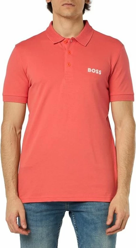 Polo majica Boss za moške, rdeča