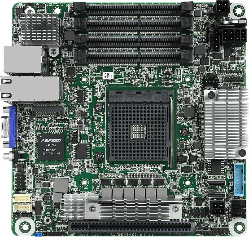 Matična plošča ASRock X570D4I-2T, mini ITX, Socket AM4, 4x SO-DIMM, 2x 10G LAN