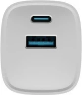 Hiter polnilec GaN 30W z USB-A in USB-C, Natec Ribera, belo