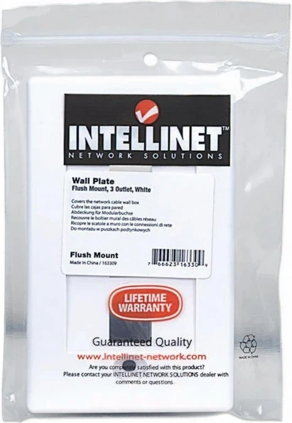 Panel za površinsko vgradnjo za vtičnico Intellinet, bel