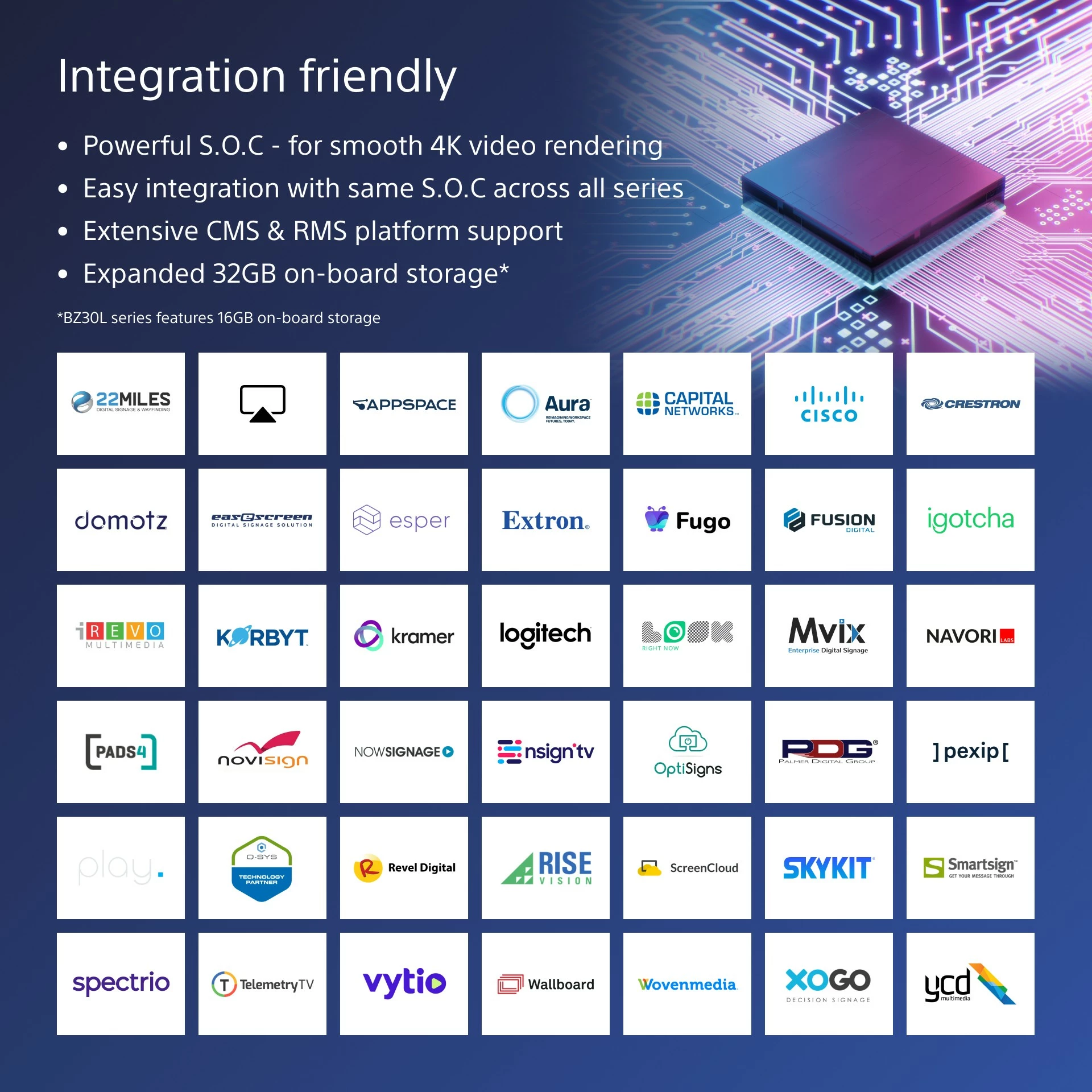 Profesionalen zaslon 75" (191 cm) Sony FW-75BZ40L, Digital Signage, LCD, 4K, Wi-Fi