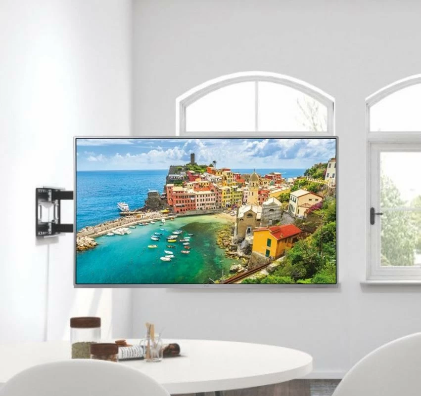 Stenski nosilec za televizor Techly 362169, 43-80 inč, vrtljiv, 50 kg, črn