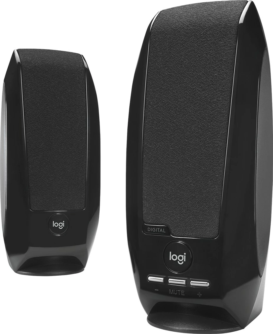 Kompaktni zvočniki Logitech S150, 2.0 kanalov, z napajalnim kablom, 2,4 W, črni