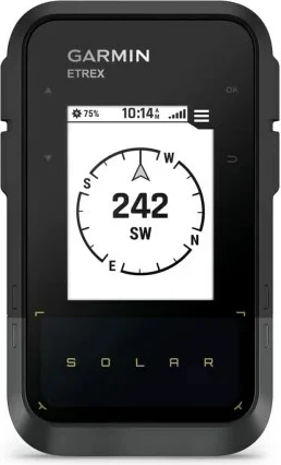 GPS prenosni z možnostjo sončnega polnjenja eTrex Solar, Garmin, črn