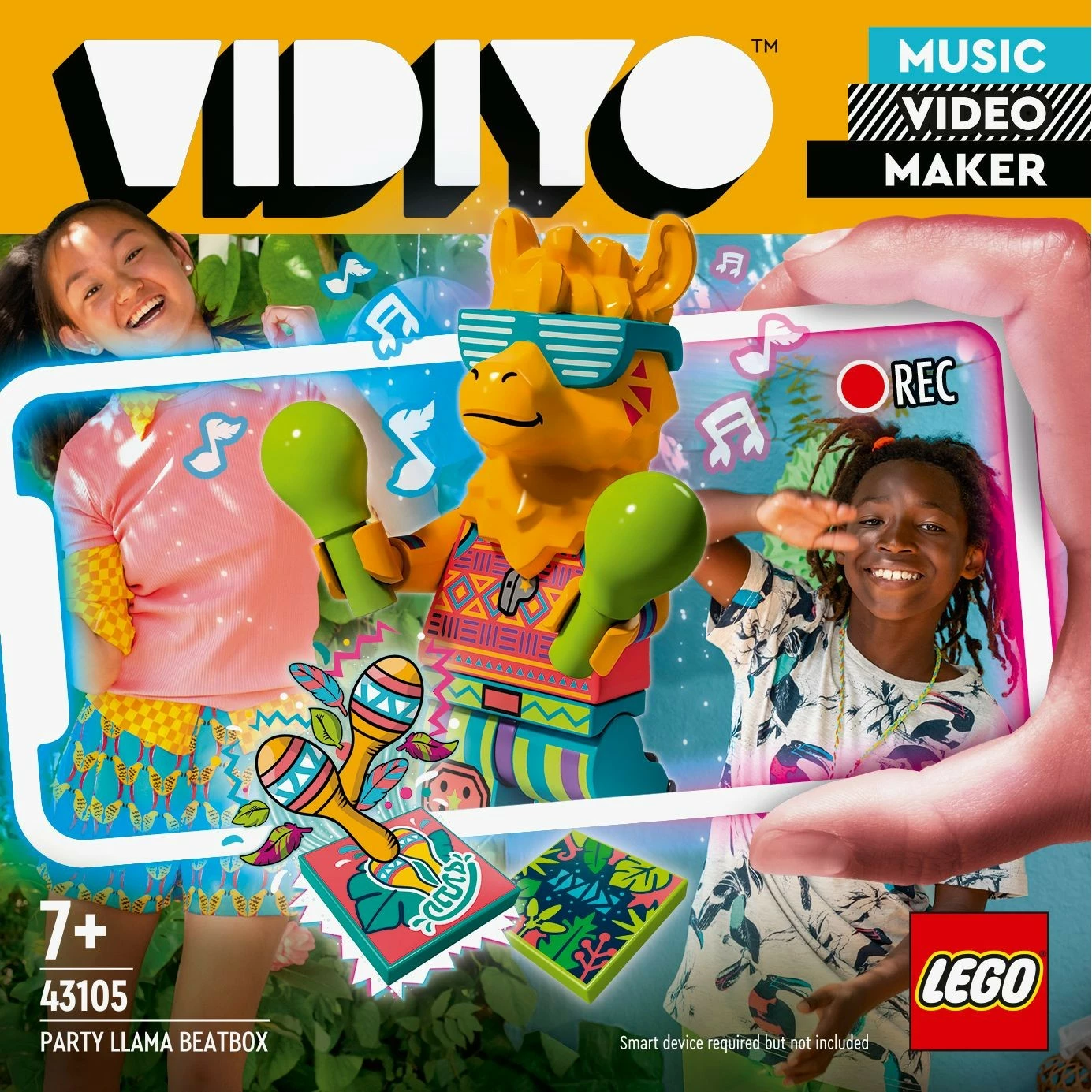 Gradbeni set Party Llama BeatBox LEGO VIDIYO, 82 kosov, večbarven