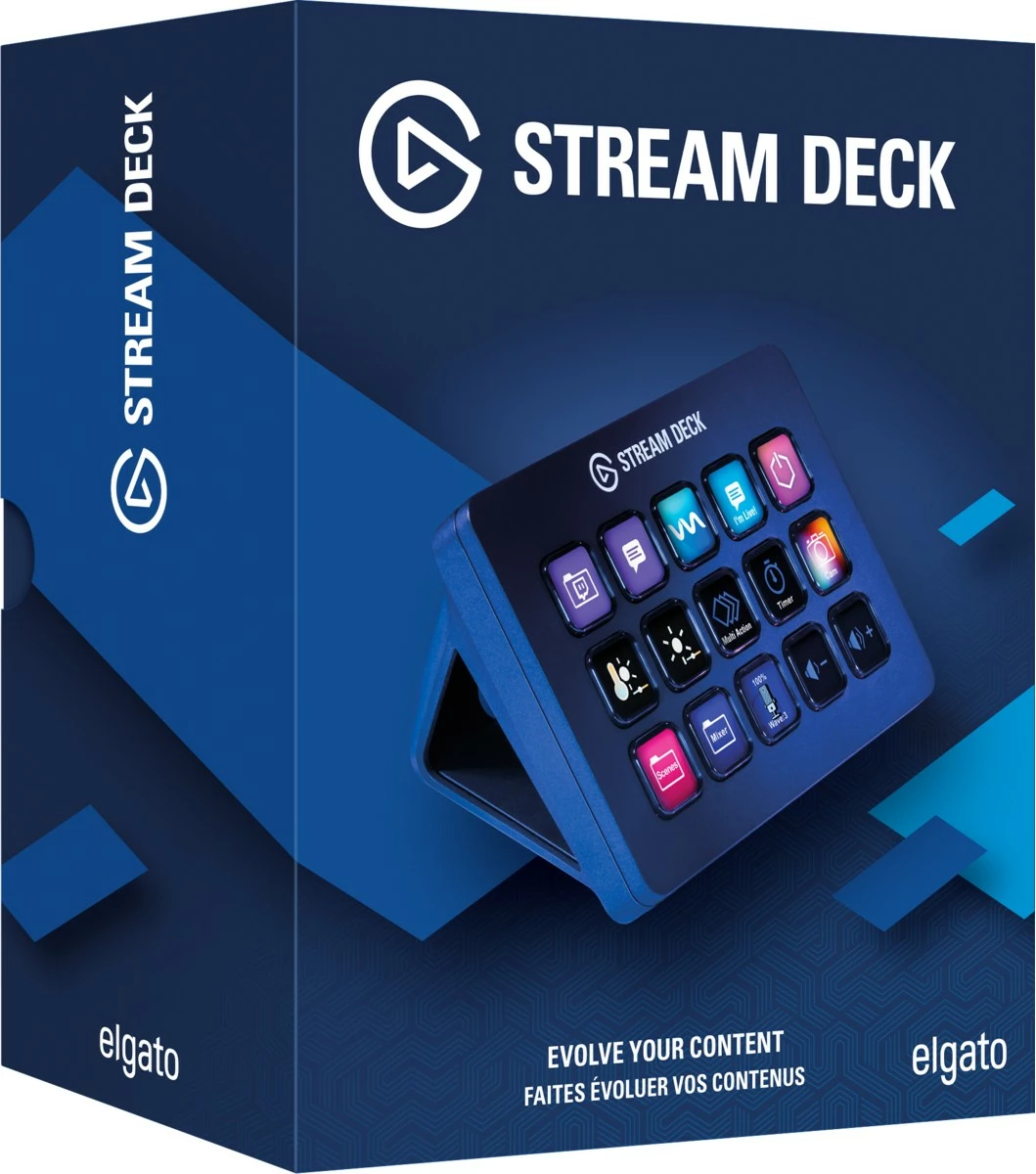 Kontrolnik z 15 programabilnimi gumbi, Elgato Stream Deck MK.2, 118 mm x 84 mm, črn