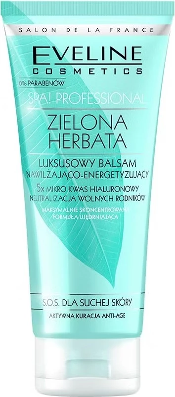 Vlažilni in osvežujoči balzam za telo z zelenim čajem, Eveline Cosmetics Spa Professional Luxury, za ženske, 200 ml