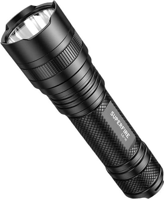 Ročna svetilka Superfire L6-H, 750 lm, USB-C, črna