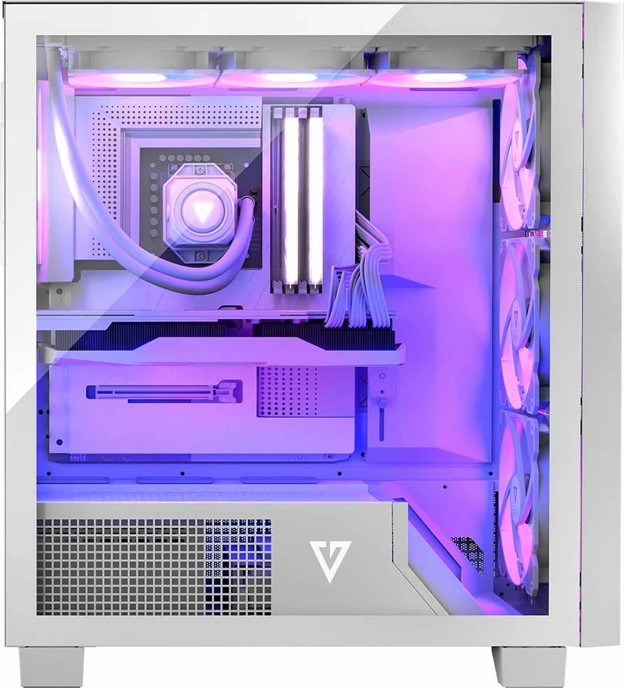 Ohišje z ARGB osvetlitvijo MODECOM VOLCANO PERUN APEX MIDI, belo