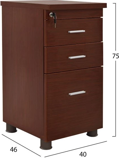 Profesionalni pisarniški predalnik v barvi wenge FH2049.12 40x52x60 cm