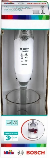 Igrača blender s merilno posodo 250 ml, na baterije, Klein (licenca Bosch) 9246, srebrna/bela