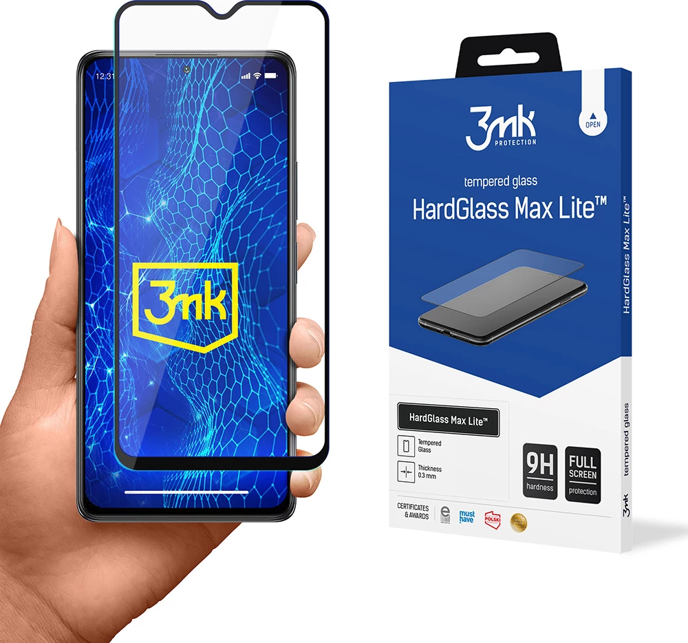 Kaljeno zaščitno steklo 3mk HardGlass Max Lite za Xiaomi Redmi Note 10 Pro, črno