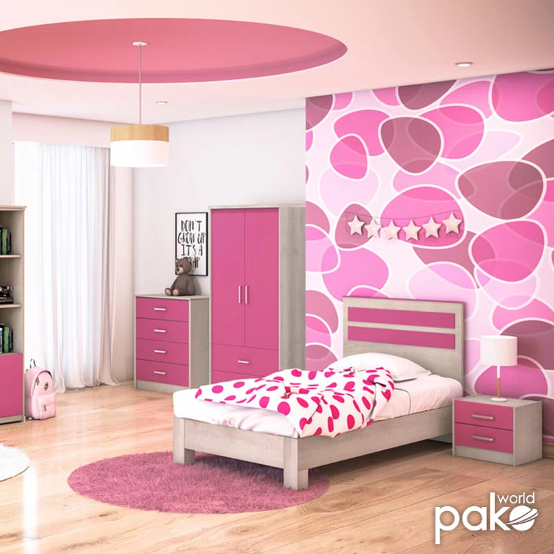 Komoda za otroke castillo-pink Looney 47,5x40,5x40,5