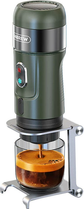 Prenosni 3-v-1 kavni aparat HiBREW H4B, 2200 mAh, 15 bar, zelen, z ohišjem