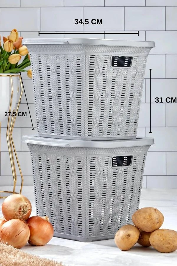 Set za perilo, siva, Mijölnir PZR-070 (2 kosa)