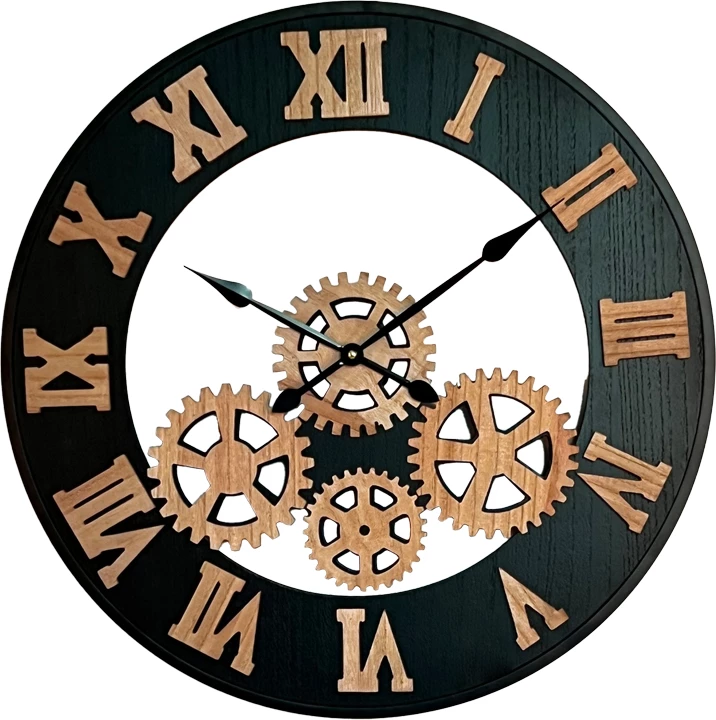 Stenska ura Graniz Inart, kovinska, črna, 60x3x60 cm