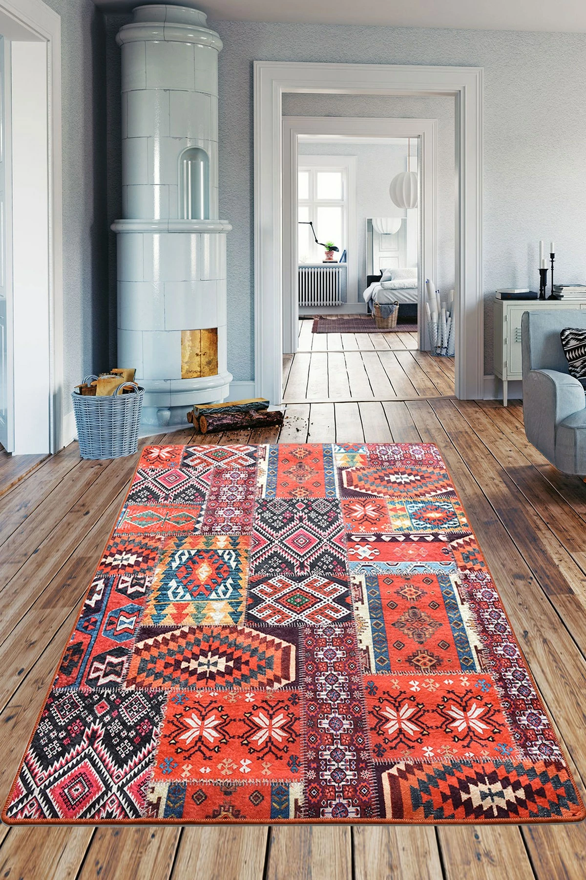 Patchwork preproga, večbarvna, 120 x 180 cm, Conceptum Hypnose