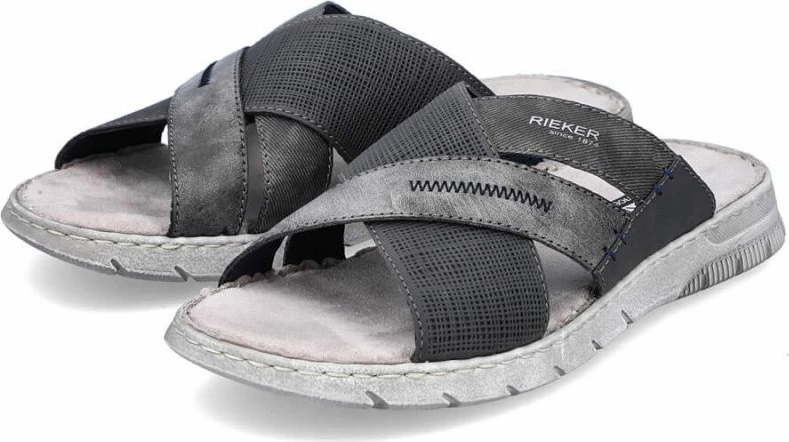 Natikači Rieker, moški, sivi
