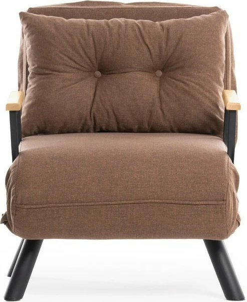 Enoposteljna zložljiva sedežna fotelja, svetlo rjava, Sando Single